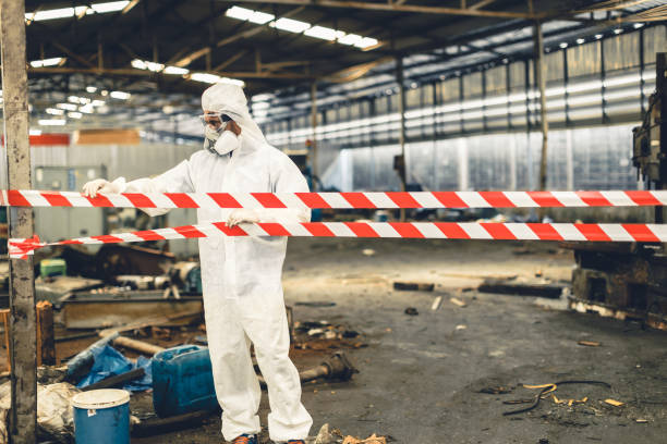 Professional Sewage Cleanup technician working in Pittsburg, TX
